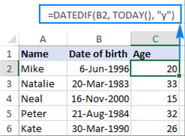 Cara Menghitung Umur Di Excel Dengan Rumus Sederhana