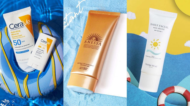 7 Rekomendasi Sunscreen yang Aman untuk Ibu Hamil & Menyusui. Foto: dok. Instagram CeraVe, Anessa, Votre Peau