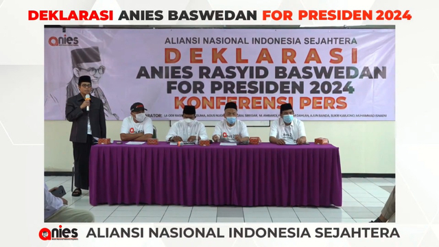 Deklarasi Anies for Presiden 2024, Rabu (20/10). Foto: Youtube/ANIES 2024