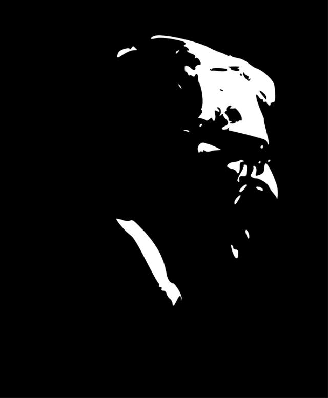https://pixabay.com/vectors/ray-bradbury-silhouette-man-writer-28744/