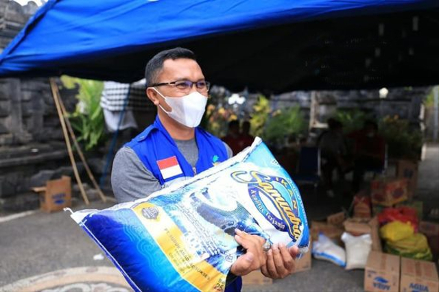 Penyaluran Bantuan Pangan Non Tunai di Wilayah Klungkung, Bali - IST