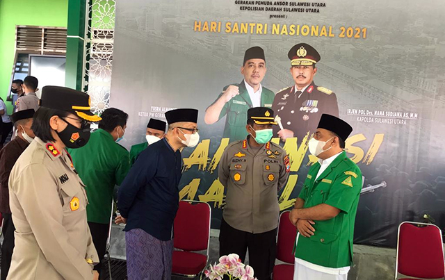 GP Ansor Gandeng Polda Sulut Gelar Vaksinasi di Hari Santri Nasional (148452)