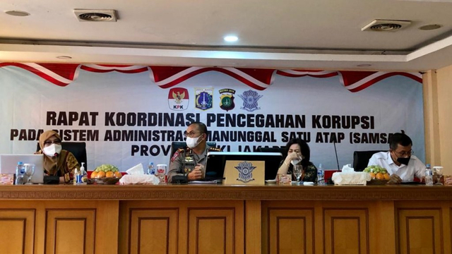 Rapat Koordinasi KPK terkait pencegahan korupsi pada SAMSAT Provinsi DKI Jakarta. Foto: KPK
