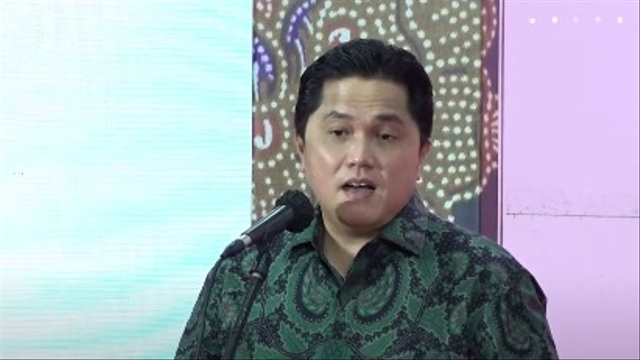 Menteri BUMN Erick Thohir tutup APKASI Otonomi Expo 2021. Foto: Youtube/APKASI