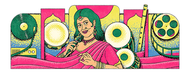 Ellya Khadam di laman Google Doodle Sabtu (23/10) Foto: Google