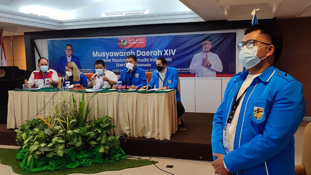 Natanael Pepah terpilih secara aklamasi sebagai Ketua KNPI Manado periode 2021-2024