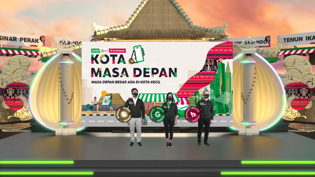 Bersama Emtek dan Bukalapak, Grab menginisiasi program Kota Masa Depan untuk mempercepat digitalisasi di kalangan UMKM se-Indonesia. Foto: dok. Grab