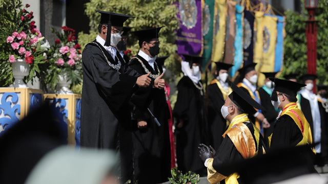 Wisuda Pascasarjana UGM Periode 1 Tahun Akademik 2021/2022 pada Kamis (21/10). Foto: UGM