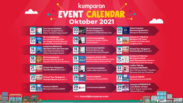 Event calendar Oktober 2021. Foto: kumparan