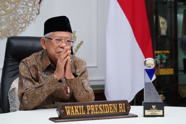 Wakil Presiden Ma'ruf Amin hadiri acara Penganugerahan Keterbukaan Informasi Badan Publik Tahun 2021. Foto: Dok.KIP