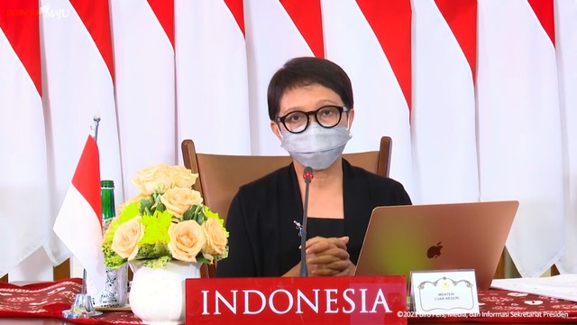 Keterangan Pers Menteri Luar Negeri RI Retno Marsudi, Selasa (26/10). Foto: Youtube/Sekretariat Presiden