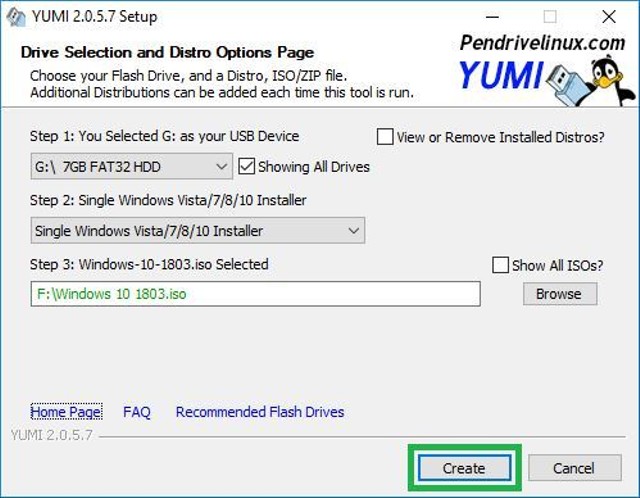 Cara membuat bootable flashdisk Windows 10 dengan YUMI. Foto: tom's Hardware