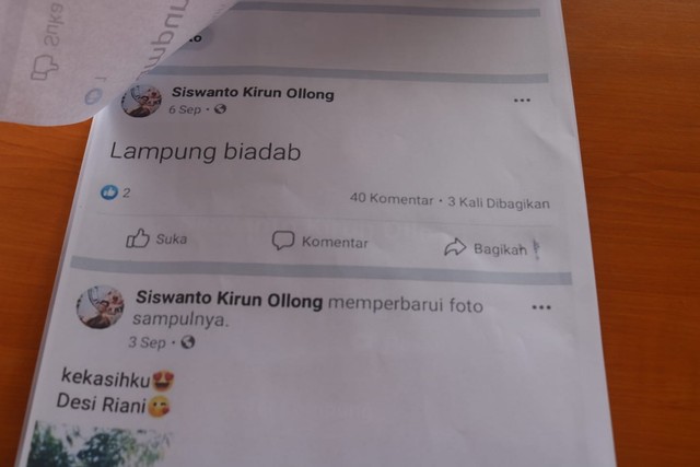 Unggah Ujaran Kebencian Suku di Facebook, Warga Lampung Timur Terjerat UU ITE (4)