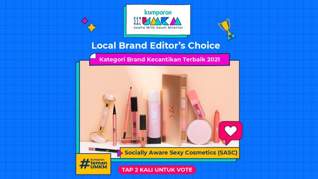 Pemenang UMKM Kecantikan Terbaik Local Brand Editor's Choice 2021: SASC Cosmetics dok kumparan
