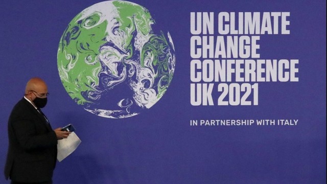 KTT Ke-26 Perubahan Iklim (KTT COP26) digelar di Glasgow, Inggris, Senin (1/11). Foto: Yves Herman/REUTERS
