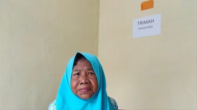 Ibu Trimah di panti wreda Malang. Foto: Istimewa