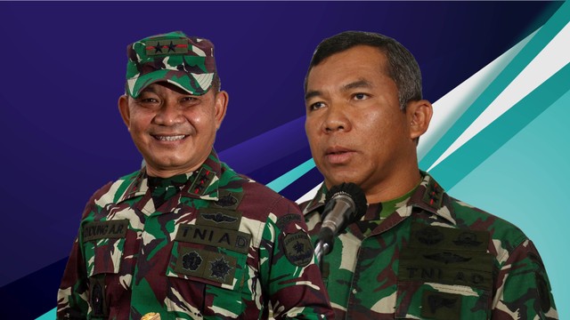 Kolase Pangkostrad Letjen TNI Dudung Abdurachman Pangdam Jaya Mayjen TNI Eko Margiyono. Foto: Antara dan BNPB