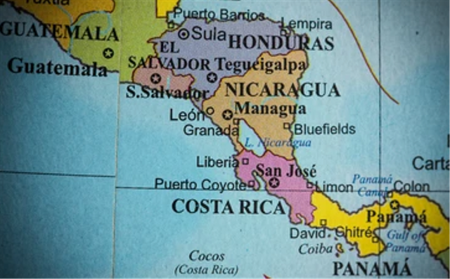 Peta benua Amerika bagian tengah. Foto: iStock.com
