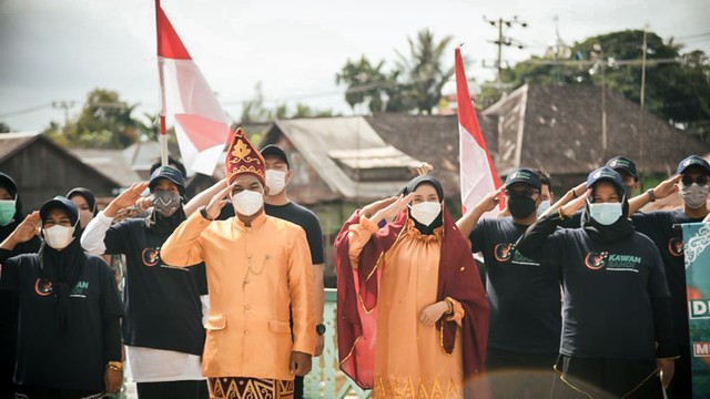 Relawan Kawan Sandi (RKS) Banjarmasin, Kalimantan Selatan, mendeklarasikan Sandiaga Uno maju sebagai calon presiden (capres) 2024.  Foto: Dok Relawan Kawan Sandi