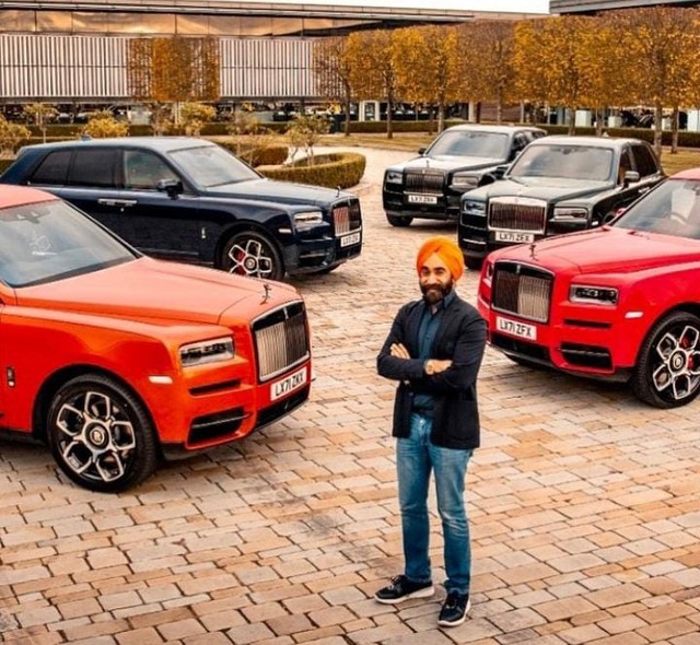 Reuben Singh, crazy rich Inggris beli 5 SUV Rolls-Royce sekaligus (Foto Instagram @reubensingh)