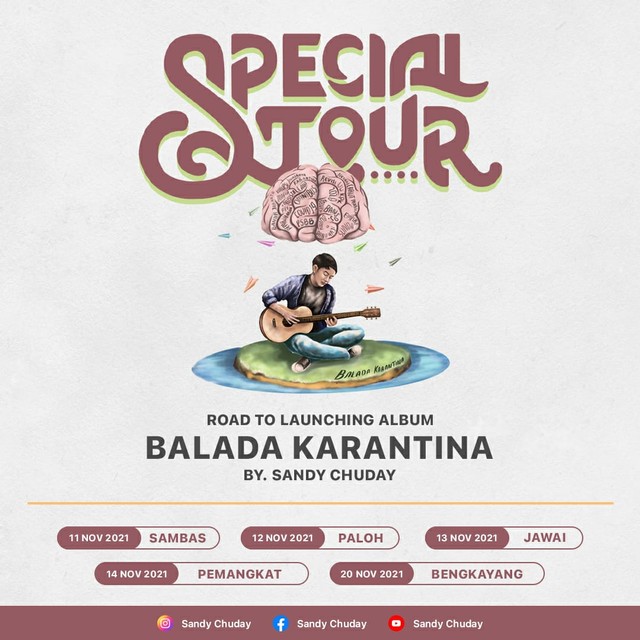 Sandy Chuday menggelar tour di 5 kota Kalbar. Foto: Dok. Istimewa