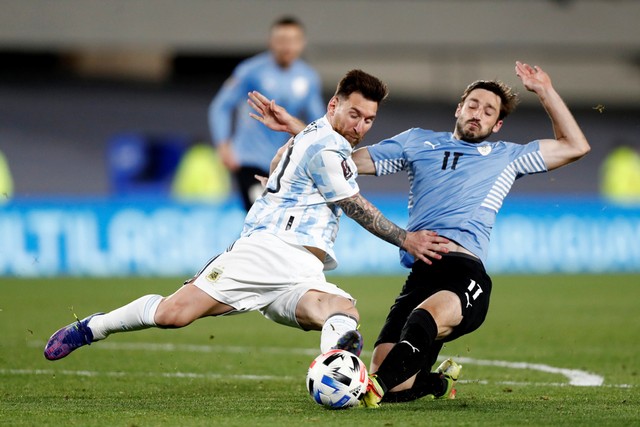 Uruguay tak mampu berbuat banyak apalagi mencetak gol balasan pada laga ini. Foto: Agustin Marcarian/REUTERS