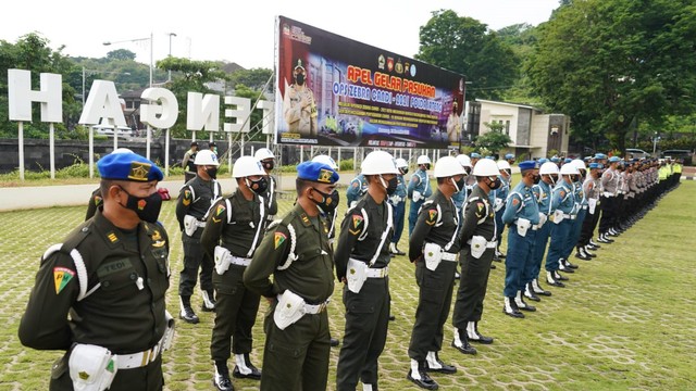 Apel siaga operasi zebra candi di Mapolda Jateng, Senin (15/11/2023).  Foto: Humas Polda Jateng