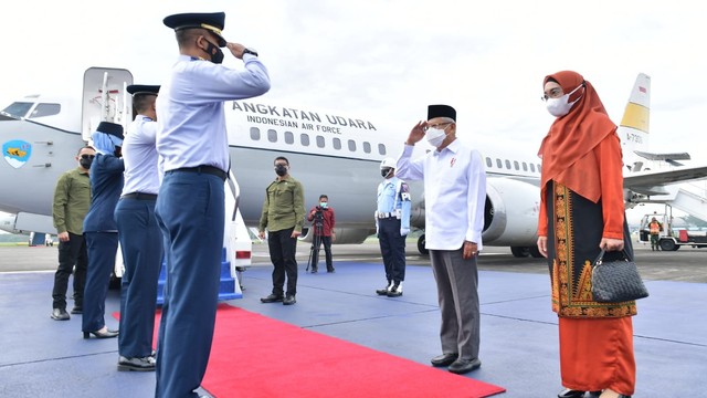 Wakil Presiden Ma'ruf Amin bertolak menuju Aceh dan Medan dalam rangkaian kunjungan kerjanya. Foto: Dok. KIP