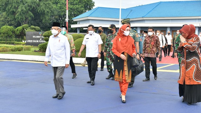 Wakil Presiden Ma'ruf Amin bertolak menuju Aceh dan Medan dalam rangkaian kunjungan kerjanya. Foto: Dok. KIP