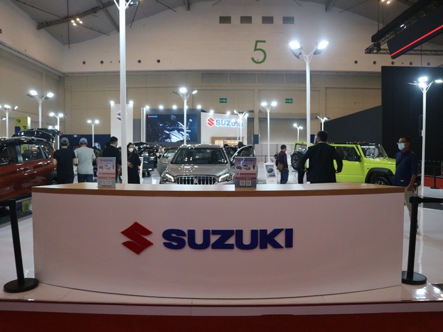 Booth Suzuki di GIIAS 2021. Foto: Ghulam Muhammad Nayazri / kumparanOTO