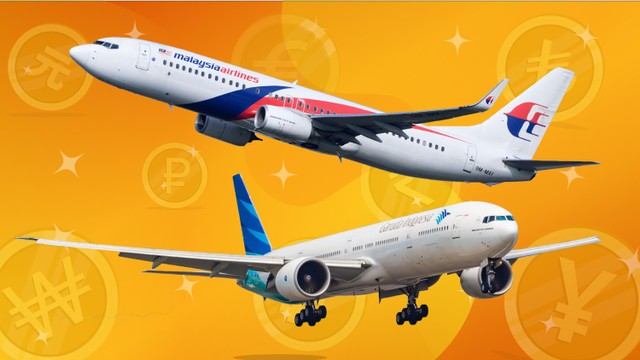 Garuda Indonesia dan Malaysia Airlines. Foto: Shutterstock