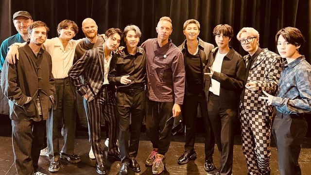 BTS dan Coldplay dok IG coldplay