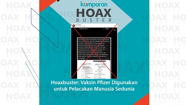 Hoaxbuster: Vaksin Pfizer Digunakan untuk Pelacakan Manusia Sedunia. Foto: factcheck.afp