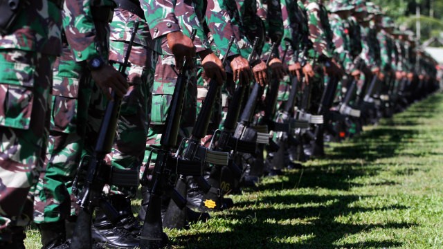 Ilustrasi anggota TNI AD Foto: ANTARA FOTO/Rahmad