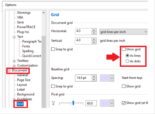 Cara Memunculkan Garis Grid Pada Tampilan Layar Kerja Coreldraw