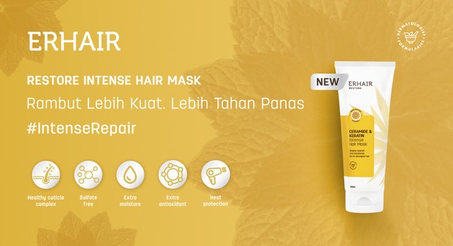 ERHAIR Restore Intense Hair Mask, Solusi Perawatan Rambut Kering dan Rusak (100825)