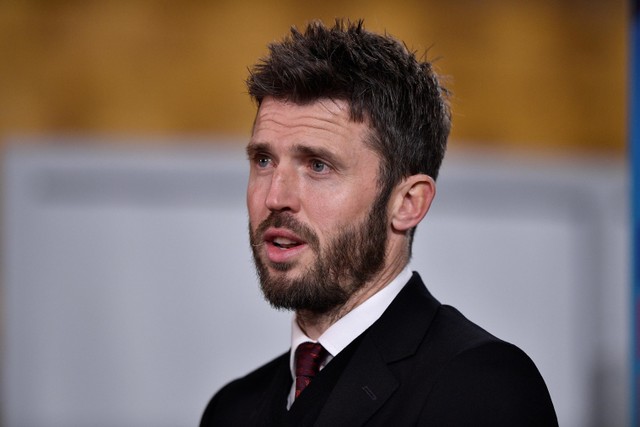 Pelatih Manchester United Michael Carrick saat melawan Villarreal pada pertandingan grup F Liga Champions di Estadio de la Ceramica, Villarreal, Spanyol. Foto: Pablo Morano/REUTERS