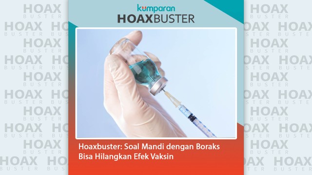 Hoaxbuster: Soal Mandi dengan Boraks Bisa Hilangkan Efek Vaksin. Foto: Shutter Stock