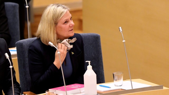 Perdana Menteri baru Swedia Magdalena Andersson. Foto: Erik Simander /Kantor Berita TT/via REUTERS