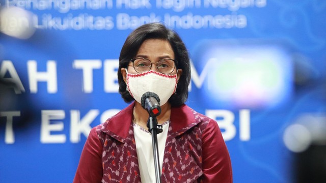 Menteri Keuangan Sri Mulyani pada acara serah terima aset eks BLBI. Foto: Dok. Kemenkeu