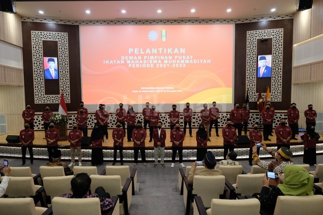 Pelantikan DPP IMM Periode 2021-2023 di Universitas Ahmad Dahlan (UAD) (Foto: Humas UAD)