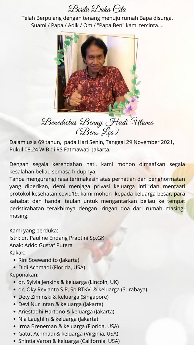 Bens Leo, Wartawan Berpembawaan Tenang dengan Wajah Selalu Berhias Senyum (8766)