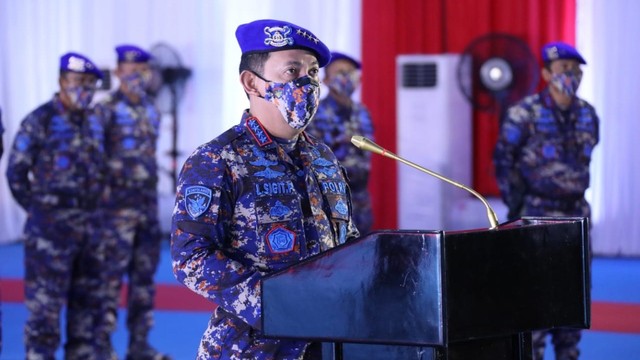 Kapolri Jenderal Listyo Sigit Prabowo di HUT ke-71 Polairud Polri. Foto: Polri