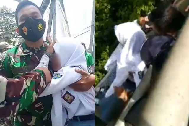 Siswi SMA hendak bunuh diri dengan melompat dari atas jembatan | Foto: ist