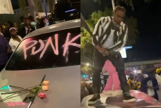 Young Thug bersama Gunna menghancurkan Rolls Royce dalam rangka promosi album baru "Punk" (Sumber: Youtube Young Thug)