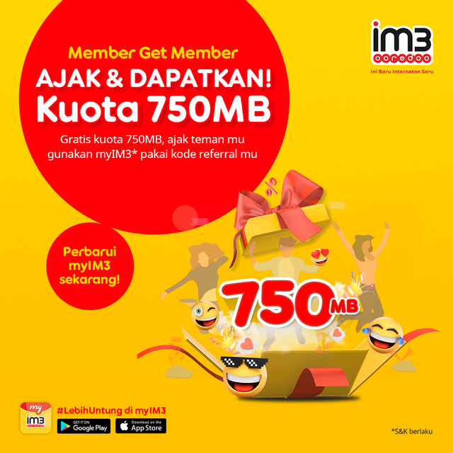 Member Get Member IM3. Foto: IM3 Ooredoo via Facebook