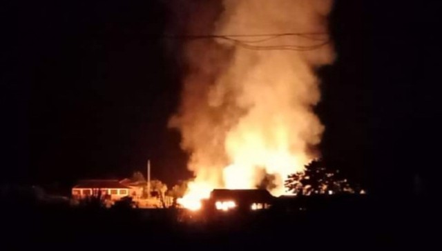 SMA Negeri 1 Oksibil yang diduga dibakar KKB Lamek Taplo. (Dok istimewa) 