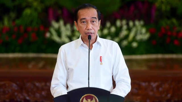 Presiden Jokowi menghadiri Kongres IV GMNI secara virtual. Foto: Muchlis Jr/Biro Pers Sekretariat Presiden