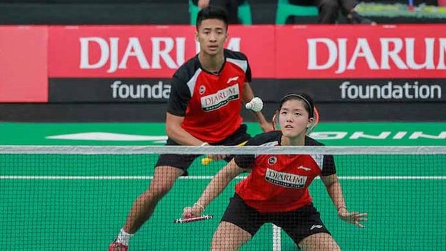 Atlet bulu tangkis PB Djarum Dejan Ferdinansyah/Serena Kani. Foto: PB Djarum