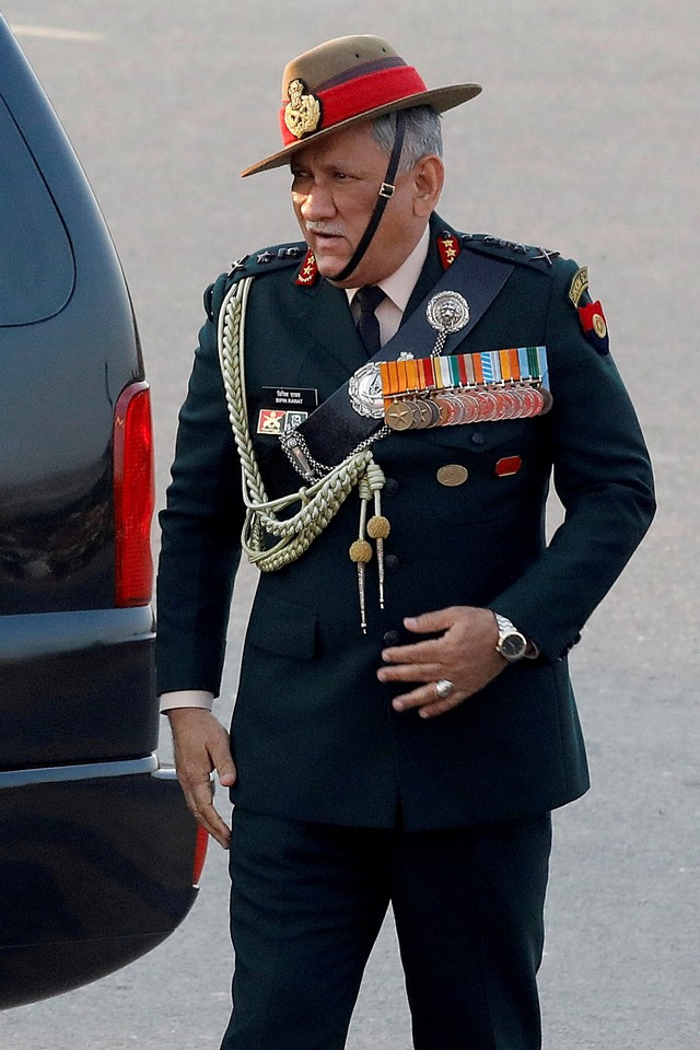Panglima Angkatan Darat India Jenderal Bipin Rawat. Foto: Altaf Hussain/REUTERS